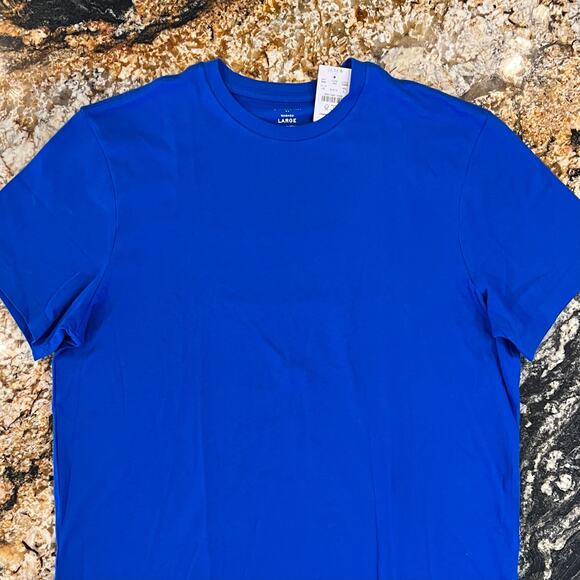 NWT J. Crew Men's Lustrous Royal Blue Washed Jersey Crewneck Tee - Picture 3 of 11